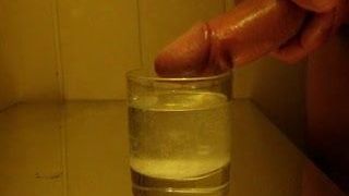 Cum in glass of water