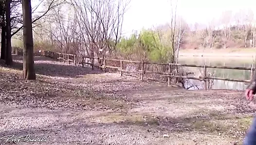 Big Slut Gets Fucked in the Woods Near the River