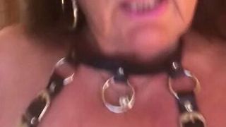 Slave in chain bra