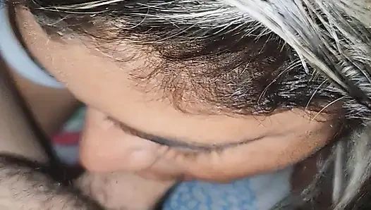Stepmom Sucks Stepson's Cock Until She Gets the Milk Out