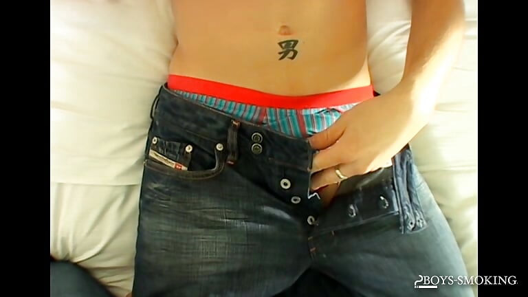 BoysSmoking: Skater London Lane Strokes His Enormous Shaft While Smoking
