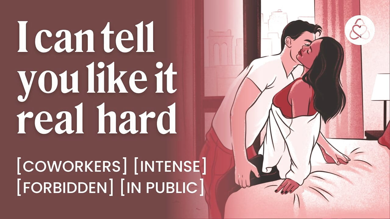 Cock-hungry coworker teases me at work  Colleague hardcore hotel fuck  ASMR spanking naughty coworker