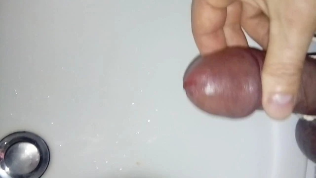 good cumshot with tied up testicles