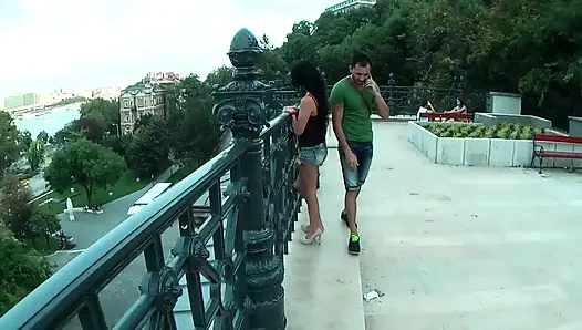 Picked up a brunette babe for ass fuck