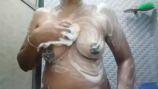 Sister in law taking bath