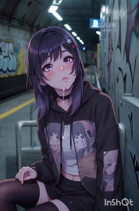 สาวอนิเมะน่ารักช่วยตัวเองและโดนเย็ดในสถานีรถไฟใต้ดิน