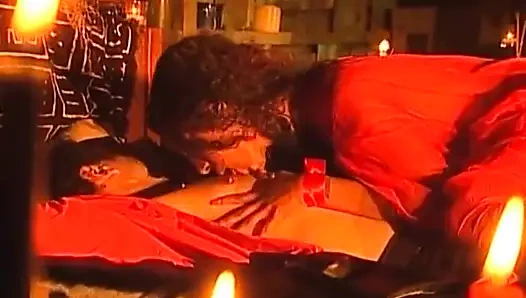 Sensual Wax Play with Hot Brunette