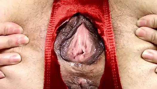 fat cunt gets fucked then cums and gets creampie