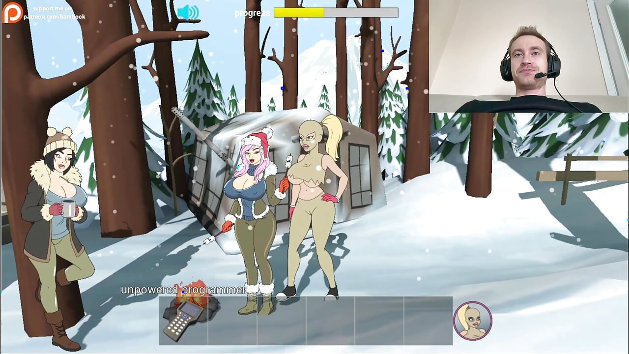 Fuckerman Winter Lovers - Fucked Juicy Woman In Game