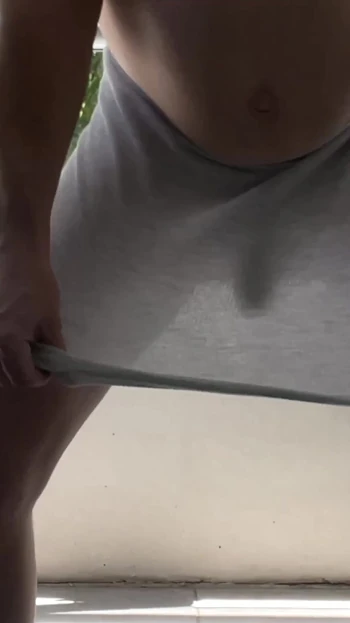 Captivating moment from "straight guy wears transparent mini skirt with his dick hanging"