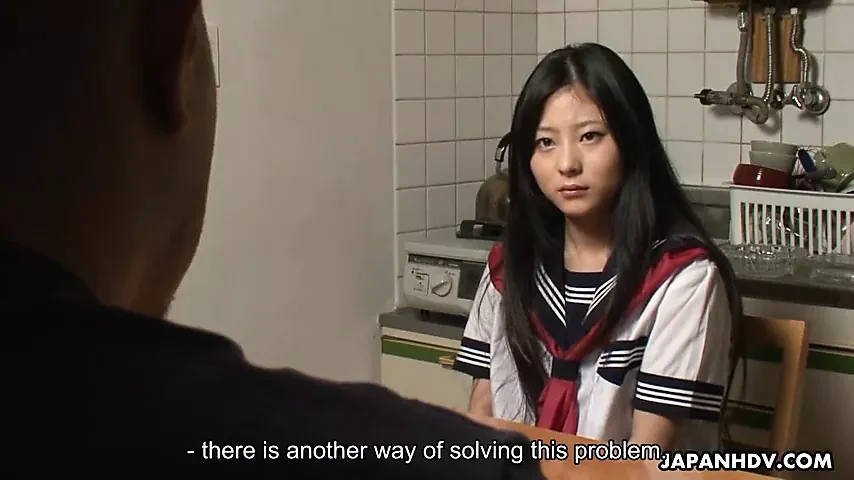 Asian teen clearing her father's debt with sex