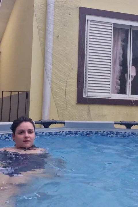 Your Slut Neighbor Showing Herself in the Pool