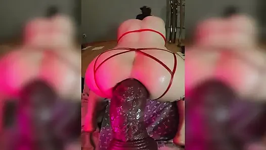 TS POV Giant Toy Fuck Machine