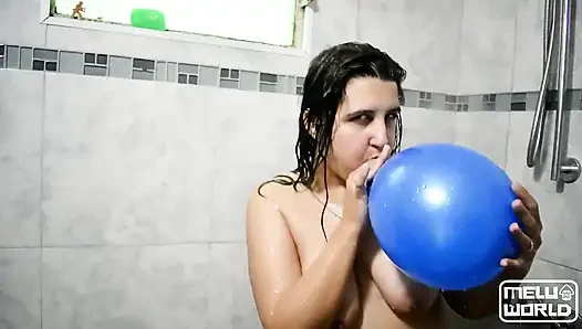 sampai kristal balon setelah mandi - bunny looner