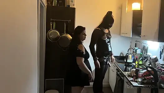 Kitchen Fisting Frenzy - Mature Sluts Stretched Wide Open
