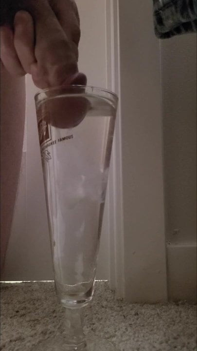 Cum in water glass