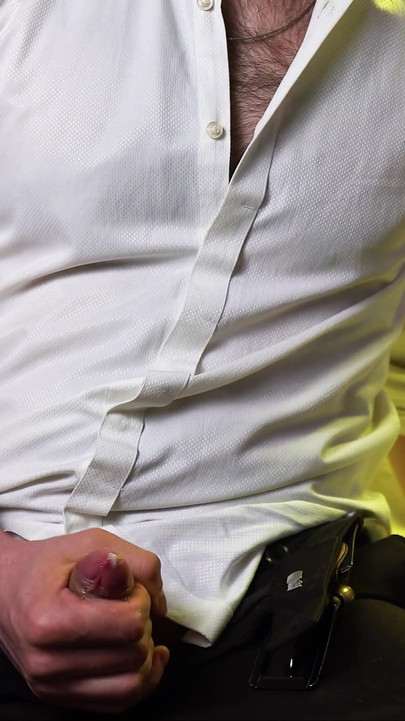 Memorable moment from "A guy with very sexy hands jerks off his small cock and cums loudly on camera."