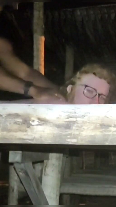 hot endowed filling my pussy with milk in the tent on the beach | Clip 2