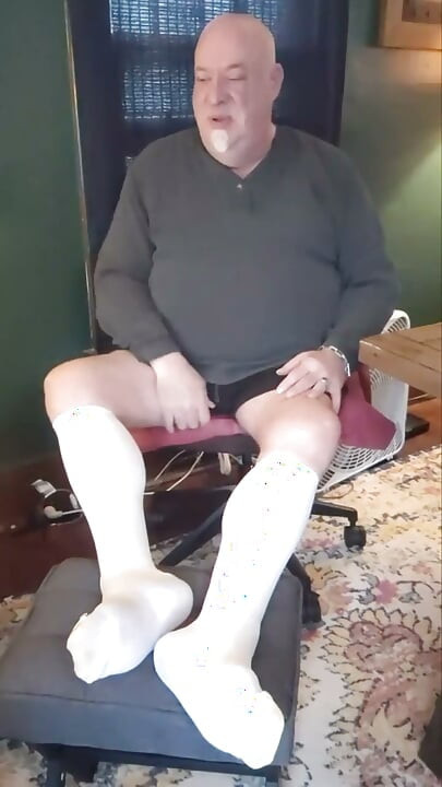 White Tank, White Jock, and White Socks Jerk