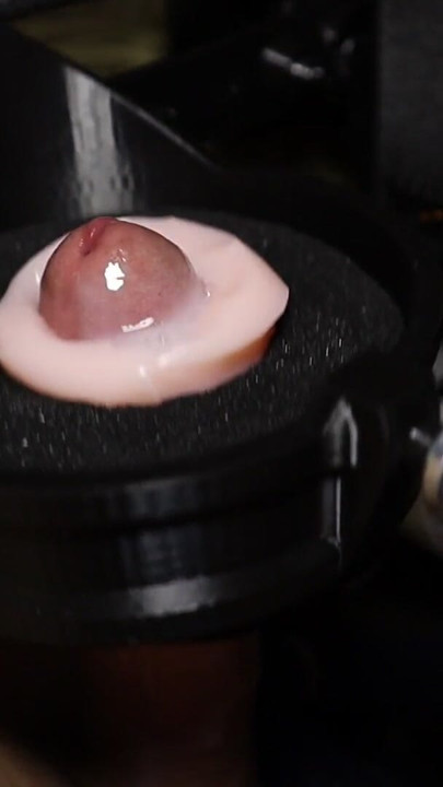 Testing the automatic masturbator again and moaning passionately from the hard movements! | Clip 1