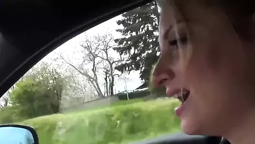 public BJ with hot czech girl