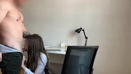 Colleague wants sex, got a couple of orgasms and a facial cumshot