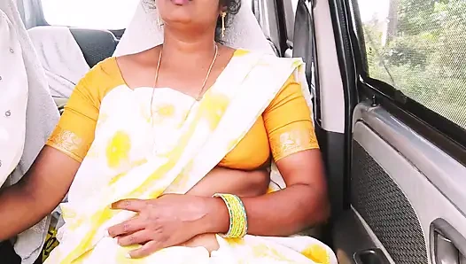 Pembantu rumah tangga seksi di mobil sama pemilik rumah telugu sambil ngomong jorok.