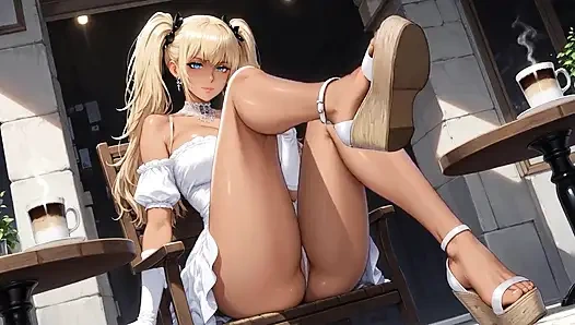 A walk with Rumi. She plays with her pussy