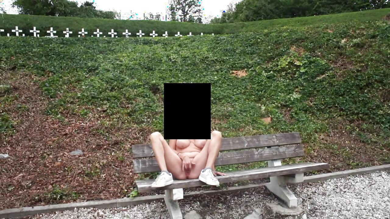 Enjoying in a cemetery