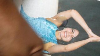 Cum tribute on Samantha armpits