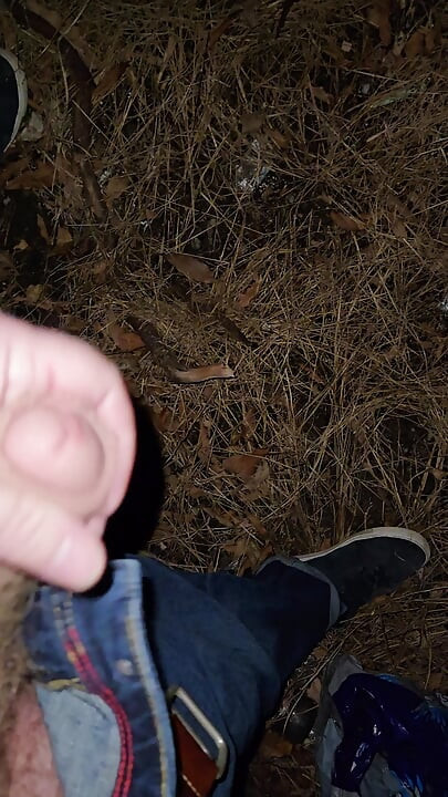 Risky jerk and cum in factory  yard
