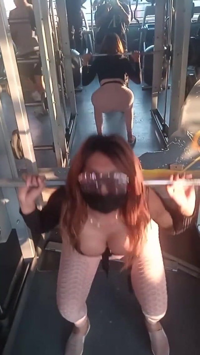 Thrilling moment from "Shemale works out in gym and pays for the services with sex"