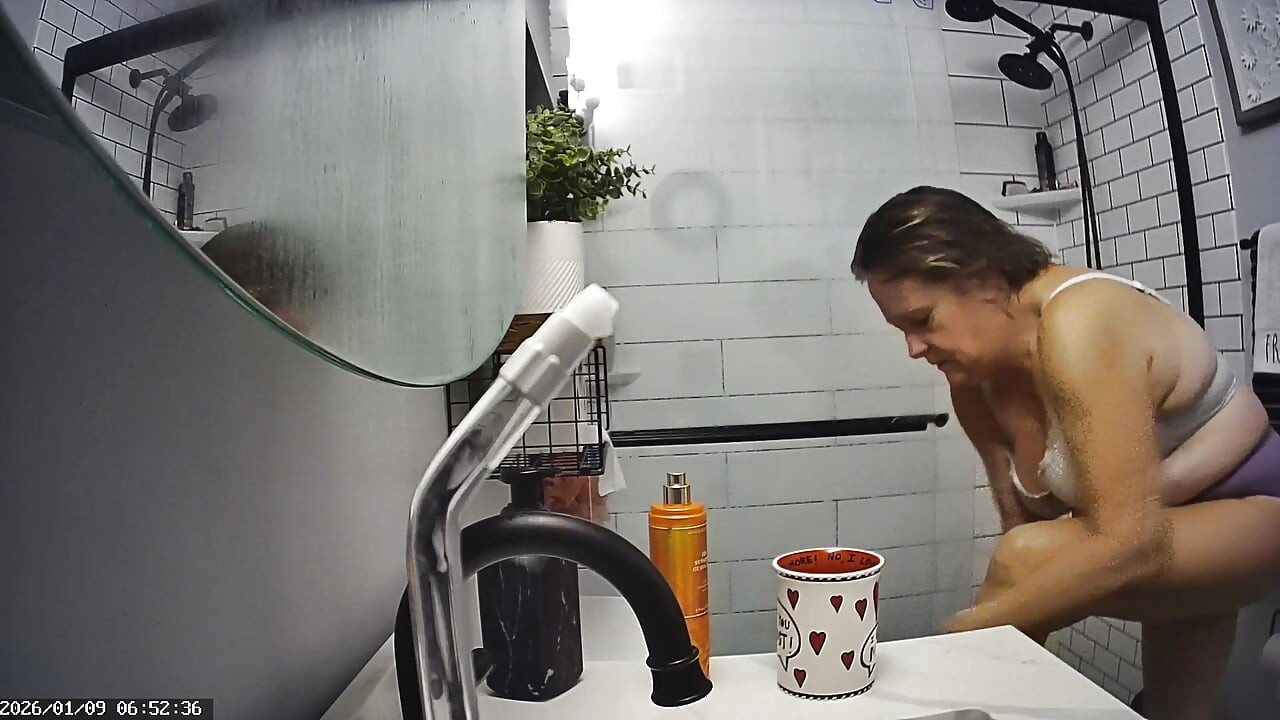 Mrs. Joanne Tanner a Real Public Schoolteacher with Big Tits and a Tight Shaved Pussy Exposing Herself in the Shower 01-09-2026