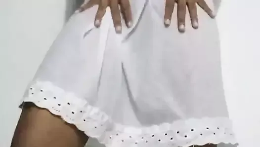 Sri lankan cute girl sexy stripdance with sexy underskirt