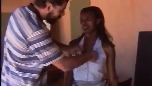 Ebony chick with big ass is getting plowed in her butt hole