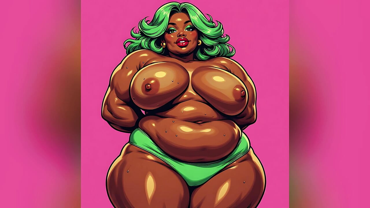 Chubby Black Women Art
