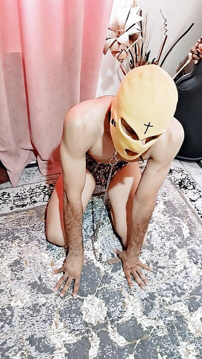 Mistress Humiliates Her Slave  Foot & Shoe Worship Training with Collar Domestic BDSM  Part 6