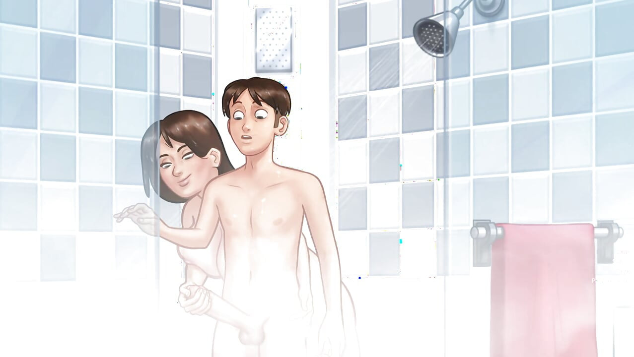 My stepmom and I make love every day in the bathroom without anyone knowing - Summertime Saga
