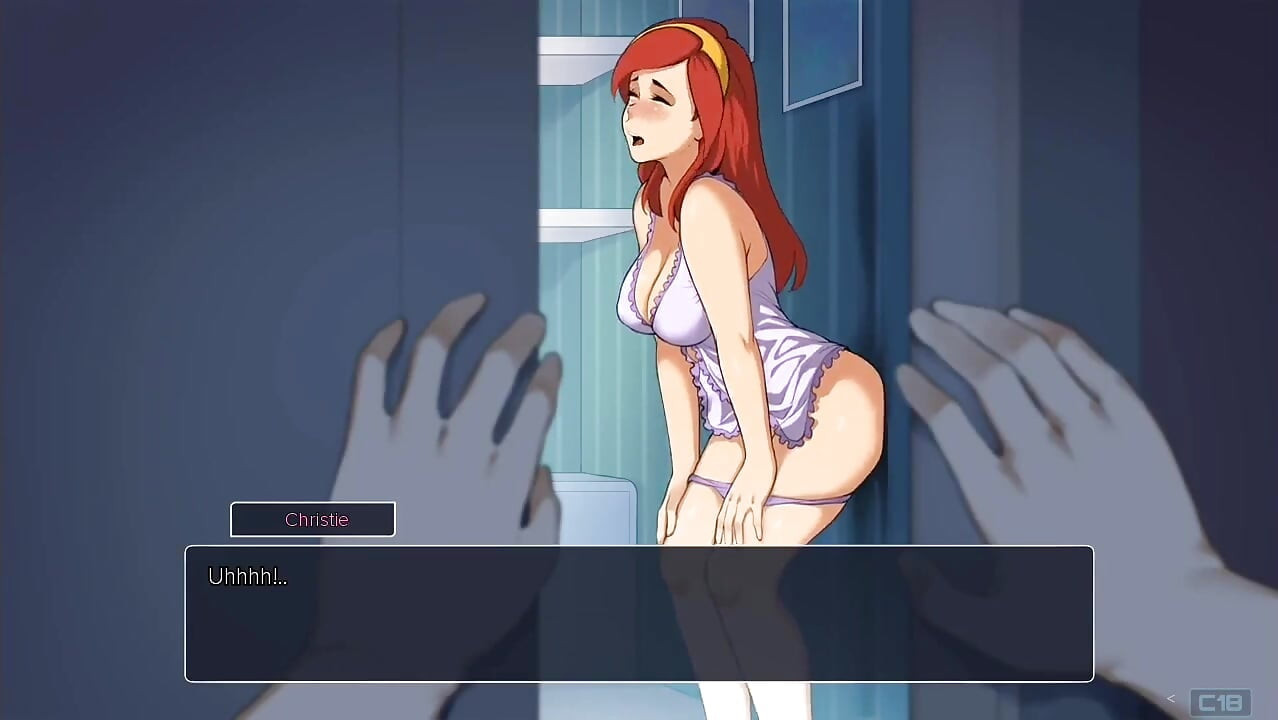 Watching Step Sis on a Wall Dildo