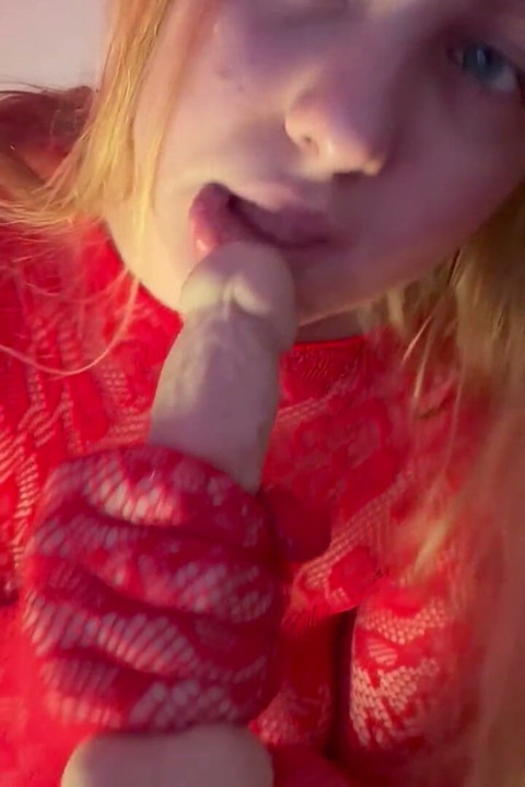 Blowjob in Full Fishnet Bodysuit