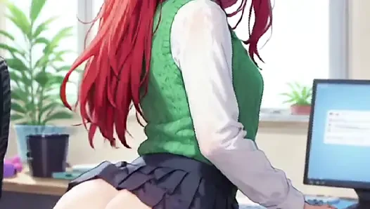 Hentai anime - arkadaşımın kız arkadaşı gerçekten götünü nasıl hareket ettireceklerini biliyor