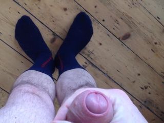 Offloading on my blue vintage socks