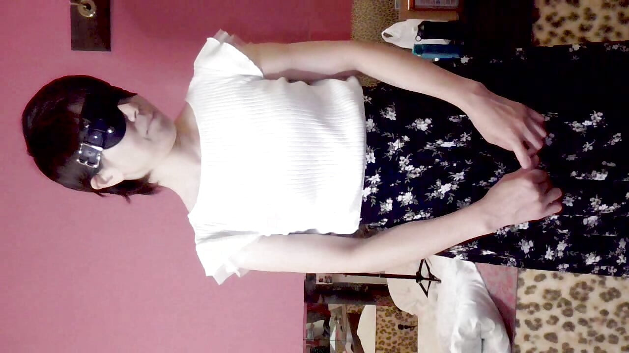 Mayu No.69 a Beautiful Girl with a Full Head Mask, Collar and Leash, She Is Sexually Trained