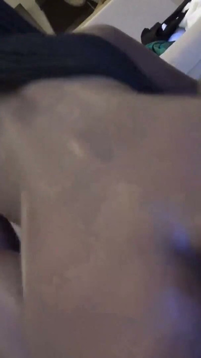 This SKINNY EBONY TEEN came in for a job acting shy... then rode my cock on camera till she gagged | Clip 1
