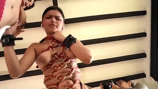Impressive Hardcore Group Scene of Bondage