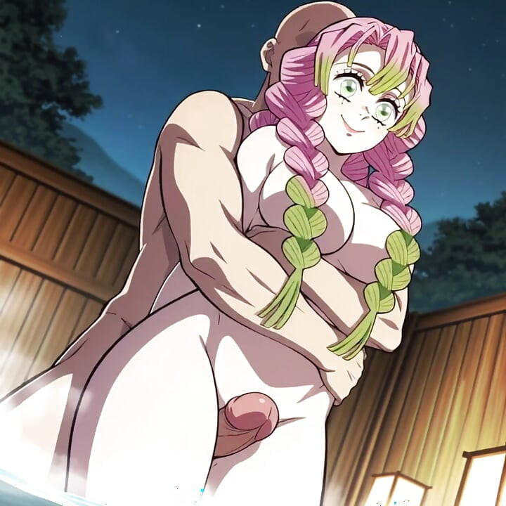 Mitsuri Kanroji Demon Slayer Naruto One Piece anime hentai crtani deepthroat cowgirl misionarski seks creampie japanska milfa