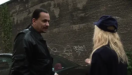 The slutty policewomen fuck in the wood