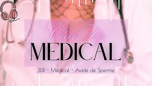 Büyük memeli doktor boş taşaklar - Fransız tıbbi yarak sağıyor