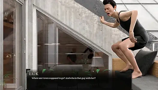 Asyalı Sürtük Evli Kadın Erkek Arkadaşının Önünde Büyük Kaslı Bir Adam Tarafından Domine Ediliyor