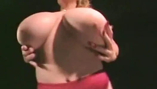 Rhonda huge boobs dance show